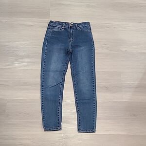 Forever 21 Denim Medium Blue Skinny Jeans Women size 27 Casual high waisted